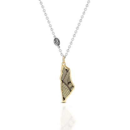 18k Gold Palestinian Weshah Necklace